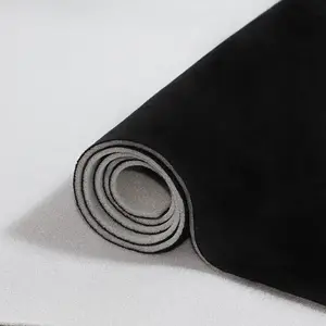 Black Suede Headliner Fabric with Foam Backing, Interior Material for Car Truck SUV RV Roof Home Repair DIY Auto Headliner, Black, 96" L×60" W