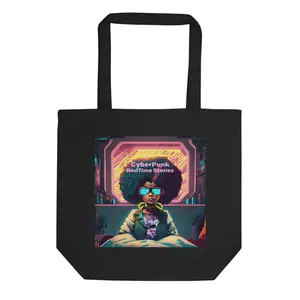 CyberPunk BedTime Storiez Eco Tote Bag (Afro)