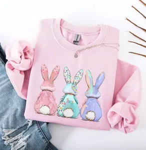 Coquette Easter Bunny Sweatshirt, Cute Easter Shirt for Women, Cute Gift For Her/him