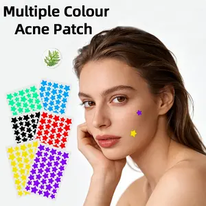 Star Shaped Hydrocolloid Acne Patches, Acne Stickers, Multi-Colored Dot Spot Covering for All Skin Types, Gentle Natural Skincare Solution