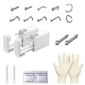 10Pcs Premium 20G Nose Stud Set with Assist Tool, Hypoallergenic 2mm White CZ Nose Jewelry, Elegant Gift for Women