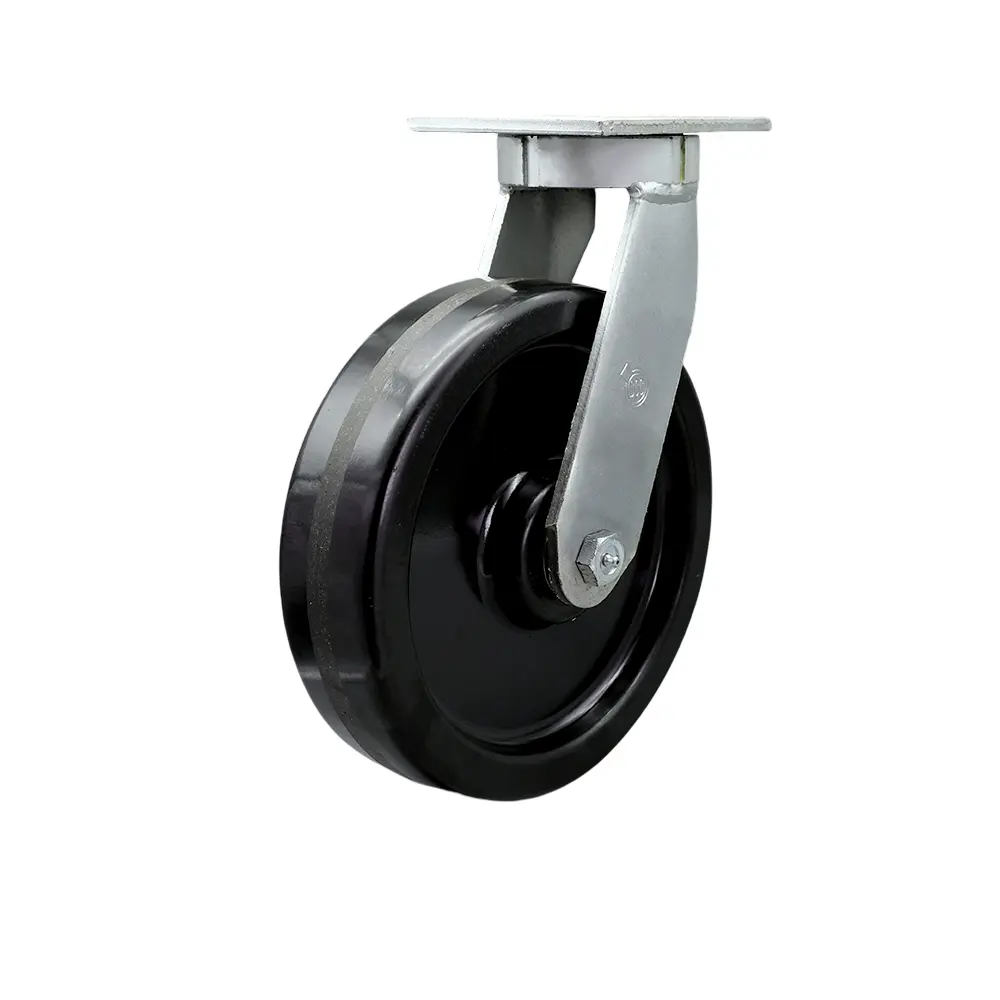 Service Caster SCC-KP92S1030-PHR 10 in. Swivel Top Plate Extra Heavy Duty Caster with Phenolic Wheel - Heavy Duty Caster Wheel - Industrial Caster - 3000 lbs Capacity per Caster