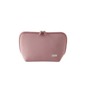 Kusshi Neoprene Makeup Bag in Mauve & Stone