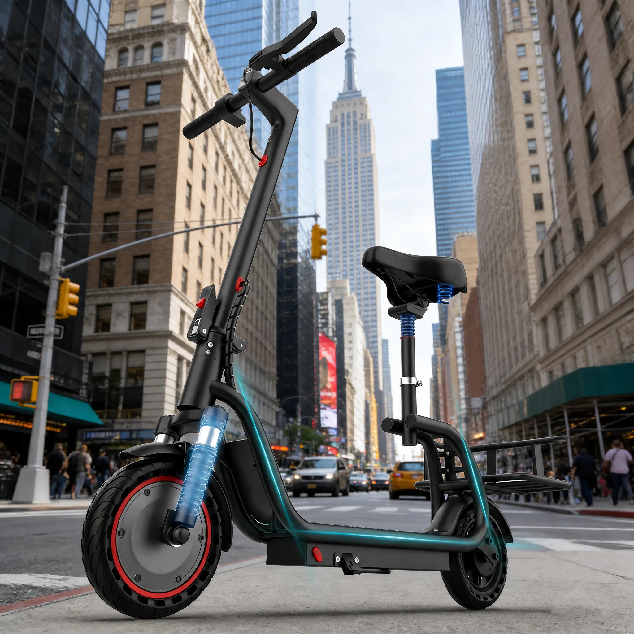 350W Folding Electric Bike for Adults, Maximum Speed 19MPH,Range 16/28 Miles, LED Lights,UL 2272 Certified.SummerWins,Father's Day Gife