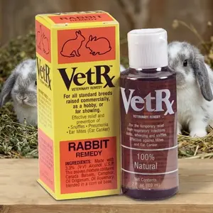 VetRx Rabbit Veterinary Aid Respiratory Relief Infections Snuffles Ear Mites 2oz