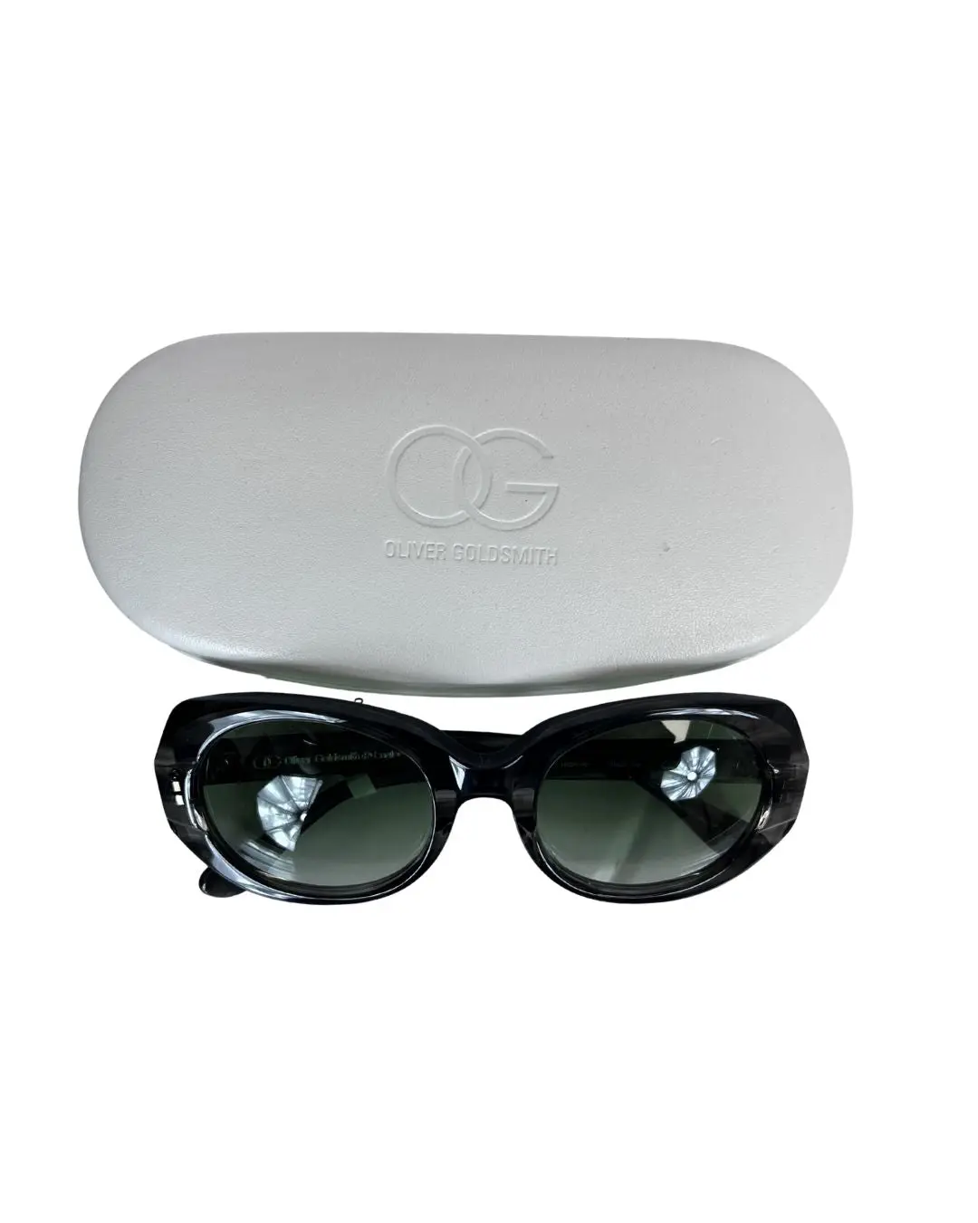 OLIVER GOLDSMITH Green Round Sunglasses
