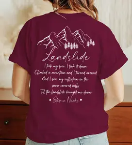 Stevie Nicks Landslide Lyrics Mountain Graphic Tee - Vintage Fleetwood Mac Shirt, Best Gift for Stevie Nicks Fan / Fleetwood Mac, Tshirt, Sweatshirt, Hoodie, Rock 70s 80s