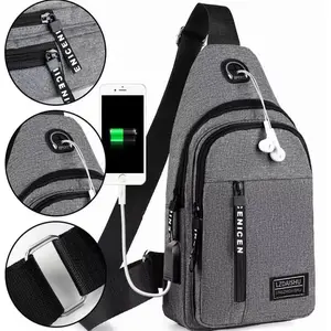 New men's chest bag waterproof and wear-resistant Oxford cloth single shoulder crossbody small backpack multi-layer large capaci