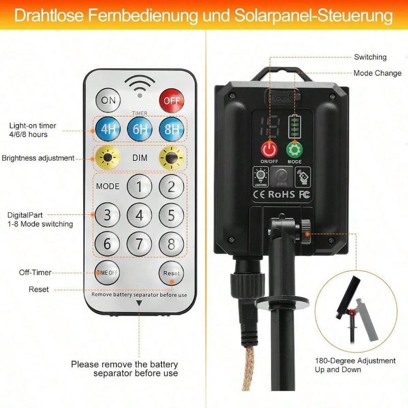 Solar String Lights Outdoor,30 Ft Vintage Rope Hemp Solar Patio with 8Modes and Remote Control,LED Patio Lights Waterproof Christmas Decoration Light