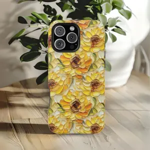 Sunflower Brushstroke Phone Case Summer Floral Phone Case Flower Phone Case Fall Flower Botanical Gardener Gifts  Suitable for IPhone17 11 12 13 14 15 16 Pro Max Air Plus