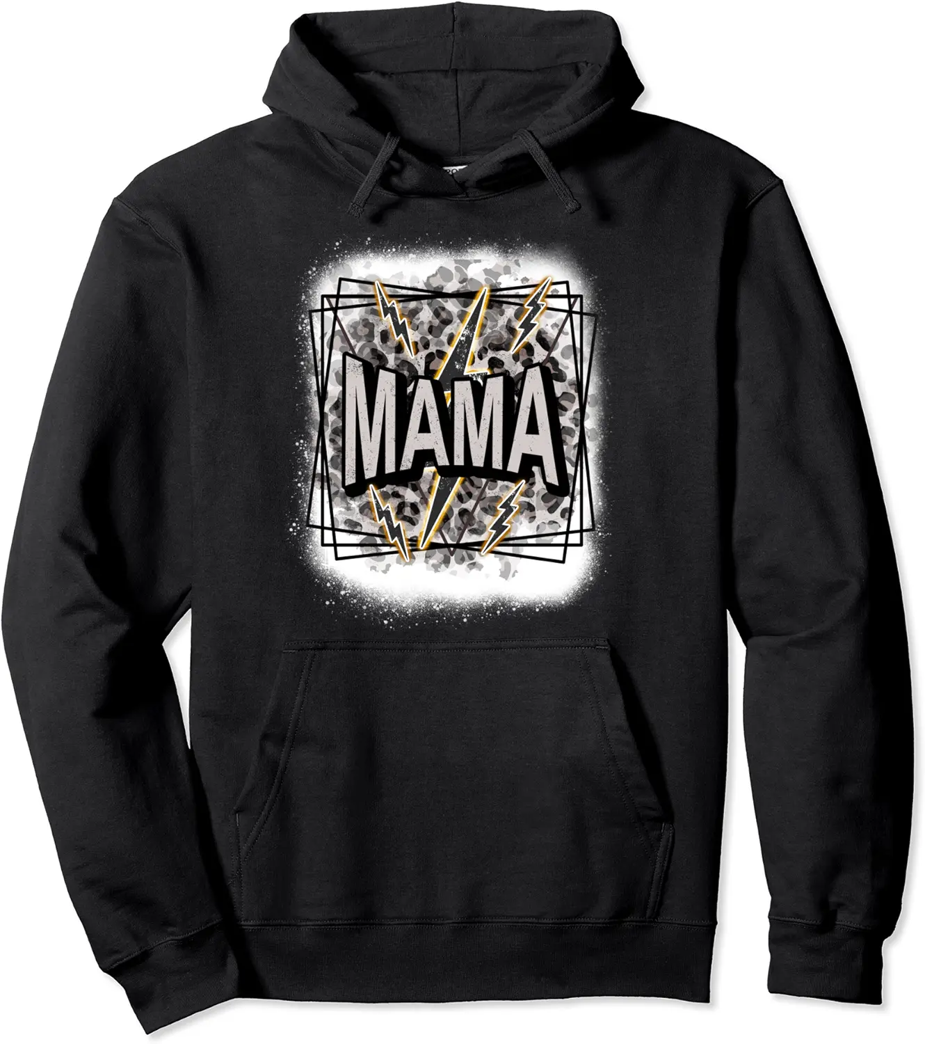 Cute mama leopard mom cheetah lightning bolt mommy mum Pullover Hoodie - Janessaho Shop 58B0BKV3Z2G3