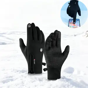 Men's Winter Gloves Thermal Motorcycle Riding E-Bike Cycling Touchscreen Ski Gloves with Adjustable Warmth Waterproof Exterior & Reinforced Grip