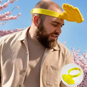 Adjustable Funny Sun Hat, Creative Palm Shade Hat, One-Piece Installable Adjustable Size, Fun and Practical Sun Protection Accessory