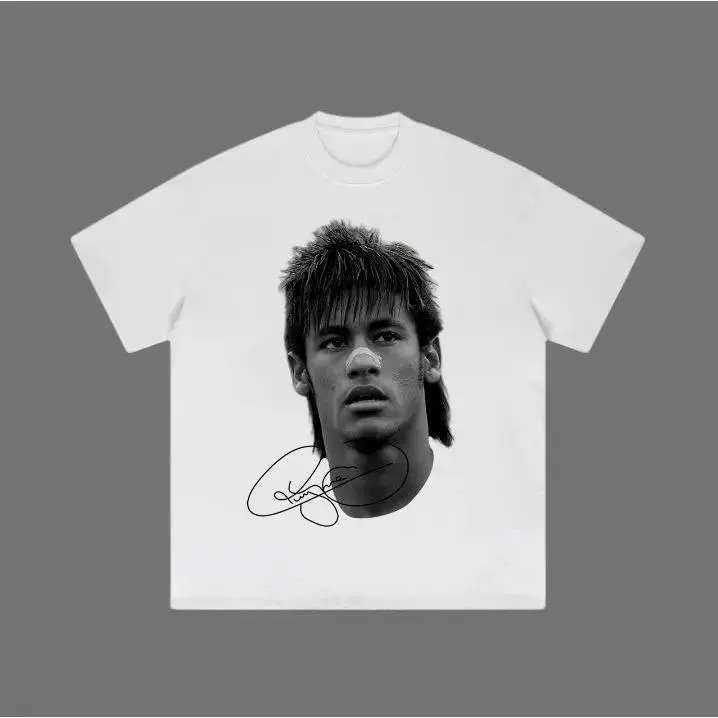 2026 New Boxy Fit Tee 100% Premium Cotton  Big Head Neymar T-Shirt, Neymar Vintage Tee, Unisex Soccer Shirt, Sweatshirt, Graphic Tees, Menswear Womenswear Streetwear