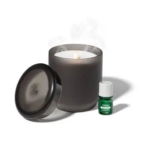 Lifelines Flameless Candle Diffuser - Frosted Glass Charcoal Lifelines Flameless Candle Diffuser - Frosted Glass Charcoal