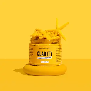 Clarity Turmeric Face & Body Scrub – Brightening Exfoliator for Dark Spots, Acne Scars & Uneven Skin | Gentle Natural Scrub with Turmeric, Sugar, & Oils | Goddess of the Sea