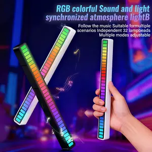 Music Pulse RGB LED Light Strip, USB Charging, Color Changing Syncs to Music, Responds to Sound, Ideal for Car, Desk, Gaming, Party Atmosphere