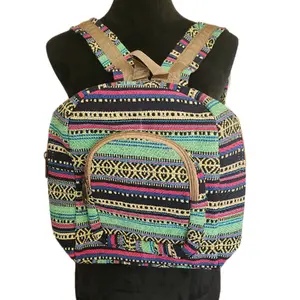 Handmade boho mini backpack