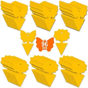 96PCS Fruit Fly Sticky Traps, Gnat Traps Insect Trap for Plants Kitchen Indoor and Outdoor