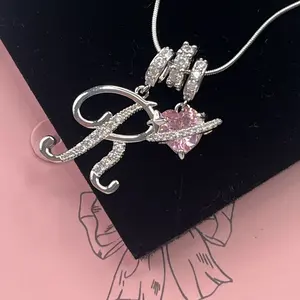 Dopamine Girl 26 Letter Necklace Stainless Steel Chain Couple Gift