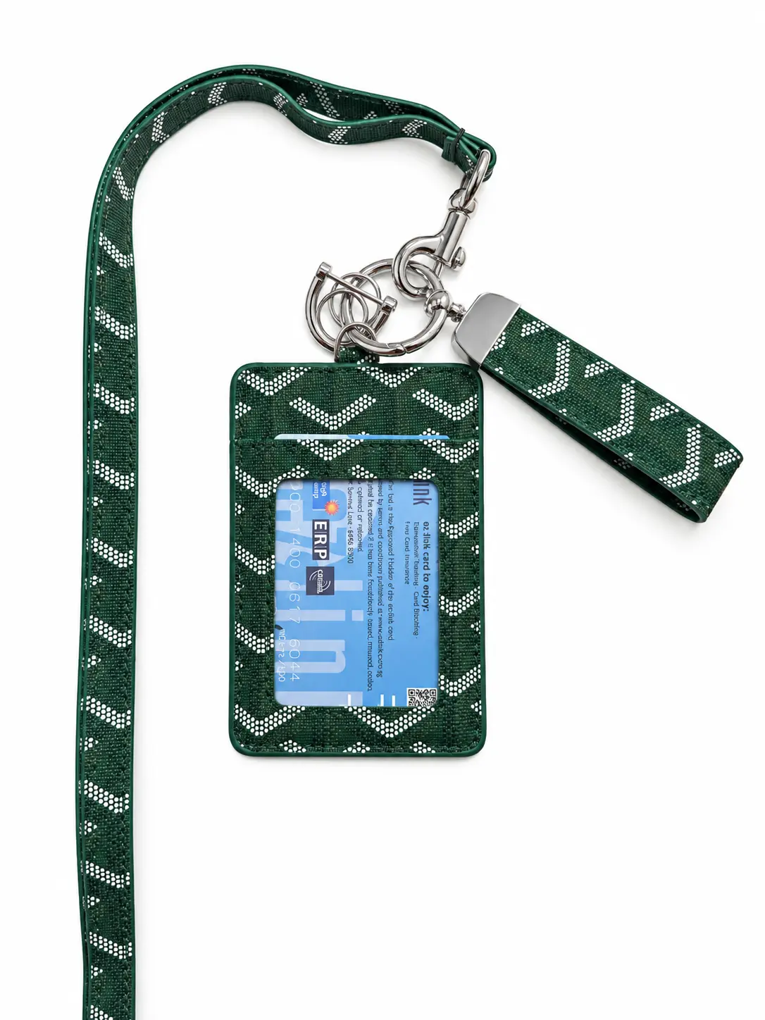 3-in-1 ID Badge Holder, Keychain & Lanyard Set, Portable Card Holder with Clear ID Window, Decorative Bag Charm for Backpack, Handbag, Tote & Keys, Travel Accessory for Women & Men