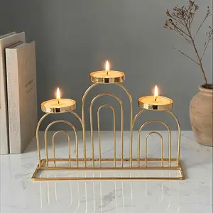 Elegant Metal Candle Holder for Table Decoration, Vintage Iron Art Design for Romantic Dinners and Bedroom Ambience, Decorative Candle Accessory