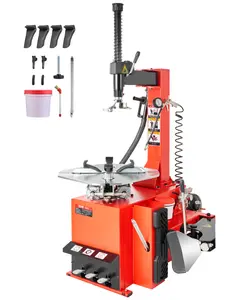 【fathersdaygift】VEVOR Tire Changer Machine, 1.5HP Copper Motor, Durable Tire Changer with Air Pressure Gauge & Clamping Jaw Sheath, Pedal Operated Tire Changer with Thickened Chuck, Fit for Sedans/SUVs/Pickup Trucks