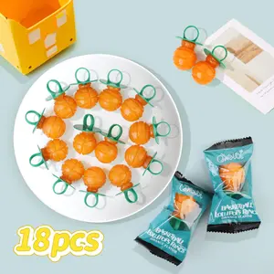 Basketball Lollipop Rings,Suckers Individually Wrapped Bulk for Birthday Party Candy Favors,Sports Ball Shaped Goodie Bag Fillers,18 Count