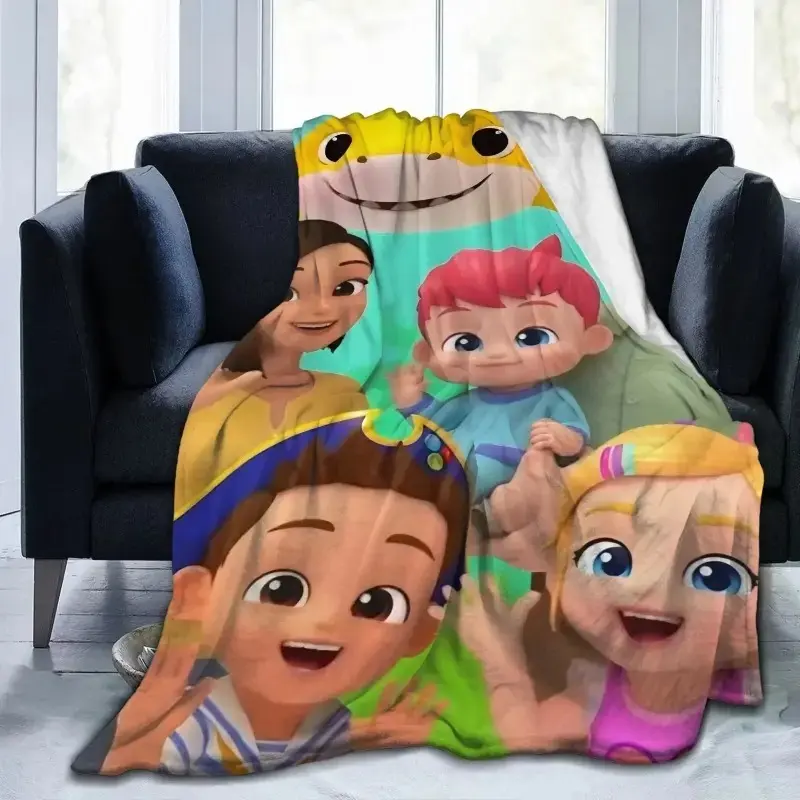 Bubble Guppies Cartoon Blanket Ultra Soft Flannel Cozy Warm Bedroom Living Room Couch Sofa Office Throw Decor Decorative Throw Perfect Birthday Gift Christmas Gift for Kids Toddlers Fans Boys Girls Nickelodeon Und