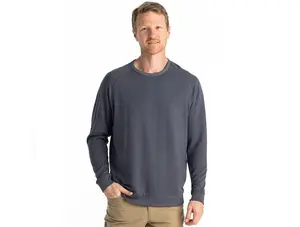 Men's Bamboo Lightweight Fleece Crew - Storm cloud