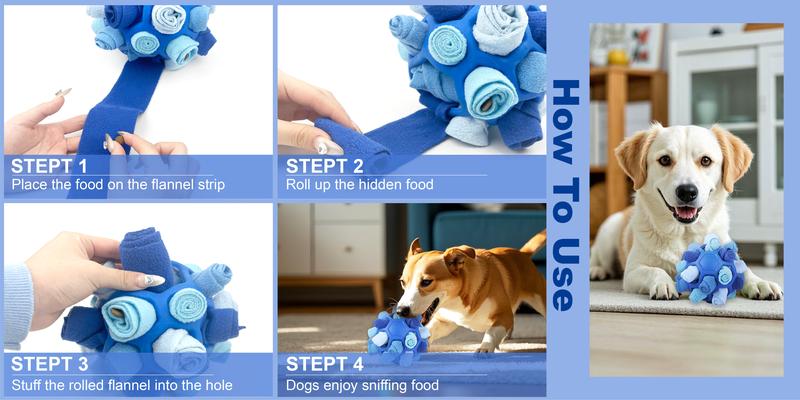 Gift for Pets, Dog Snuffle Ball Toy - Calming Puzzle Game for Small Dogs, Slow Feeder Snack Dispenser, Anxiety Relief & Mental Stimulation, Velvet Scented Hide & Seek Treat Ball,Ball Puzzle, Native Hidden Toy, Pet Snuffle Ball,