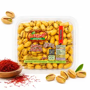 Saffron Pistachio Premium Roasted Pistachios 11oz Persian Snack Nuts Saffron Flavored Pistachios Crunchy Gourmet Pistachios Exotic Snack Nut Tray TikTok Viral Snack Giftable Pistachio Pack GoalDees Goldis