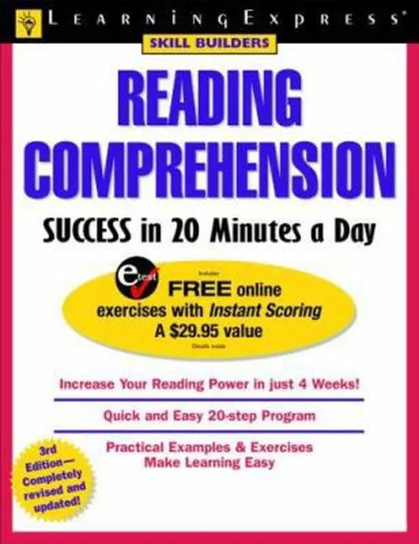USED Book - Reading Comprehension Success in 20 Minutes a Day (Skill Builders) by LearningExpress Editors (Paperback) - english