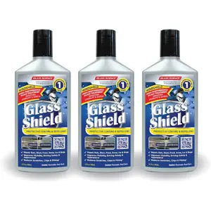 Auto Protective Liquid Coating Protects Glass, Repels Rain, Beads Water, Repellent Coating for All Exterior Auto Windshield - 10 oz - 3 Pack