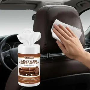 Car Wet Wipes for Seat, Dashboard, Door Decor, Sofa, Bag, Moisturizing Care Cloth, Leather Care, 90 Wipes, Automotive Cleaning Supplies