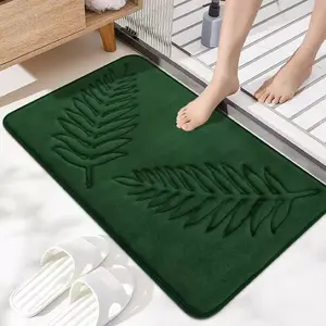 Memory Cotton Bathroom Mat, Absorbent Non-Slip Rug for Living Room Bedroom Kitchen Entrance, Durable Memory Foam Floor Covering, Water Absorbent Mat