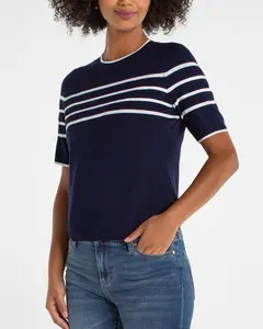 Short Sleeve Crew Neck Sweater