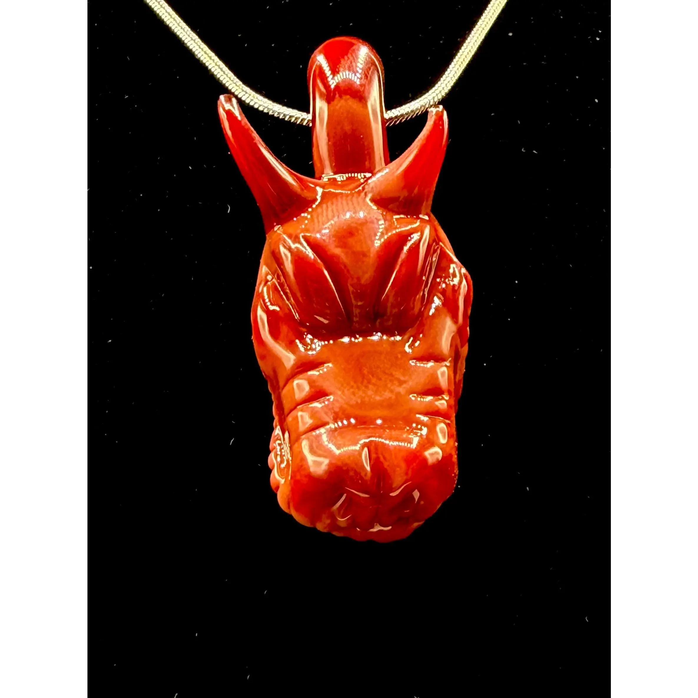 Permission Strike - Dragon Head Glass Pendant