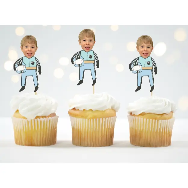 Racing Toppers Two Fast Birthday Toppers Racing Theme Race Car Party Speedway Face Formula One Toppers personalized