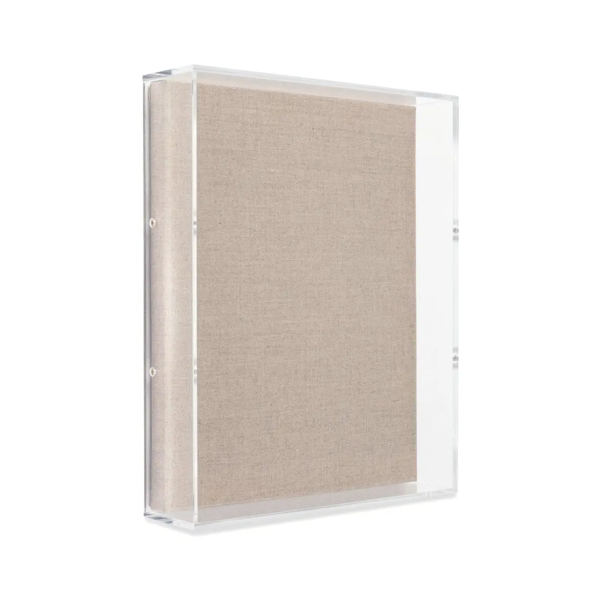 18" x 24" x 3" Modern UV-Grade Acrylic Shadowbox with Linen Canvas