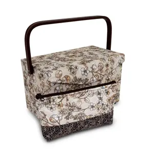 Rectangular Sewing Basket with Zippered Case, Medium