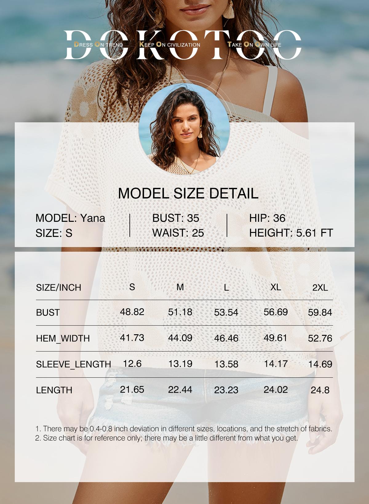 Dokotoo Womens Floral Fashion Summer Tops 2026 Short Sleeve Crochet Sweaters Swimsuit Cover Ups Lightweight Knit Pullover