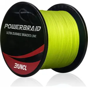 RUNCL PowerBraid Fishing Line 4/8/9 Strands, Braided Fishing Line 300/500/1000Yds - Seamless Weaving Tech, Enhanced Coating Tech, Zero Stretch, High Sensitivity, Smaller Diameter - Braid Line 15-115LB pro grade performance