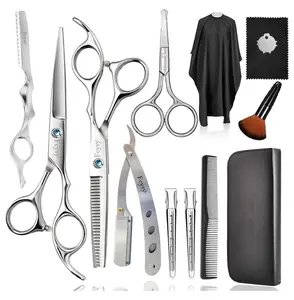 Hair Thinning Scissors Kit,  Hair Cutting Scissors - Barber Shears, Blending Shears, Layering Scissors for Hair Styling & Trimming - Hairdressing Accessories Blue