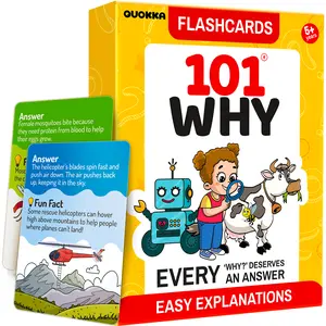 QUOKKA 101 WHY Card Games for Kids Ages 4-8 Flash Cards with Simple Explanations Fun Facts Educational Games About Science Nature Space Body Topics
