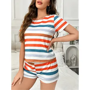 Women's Summer Thin Short-Sleeve Pajamas with Shorts 2026 New Spring and Autumn Home Wear Set