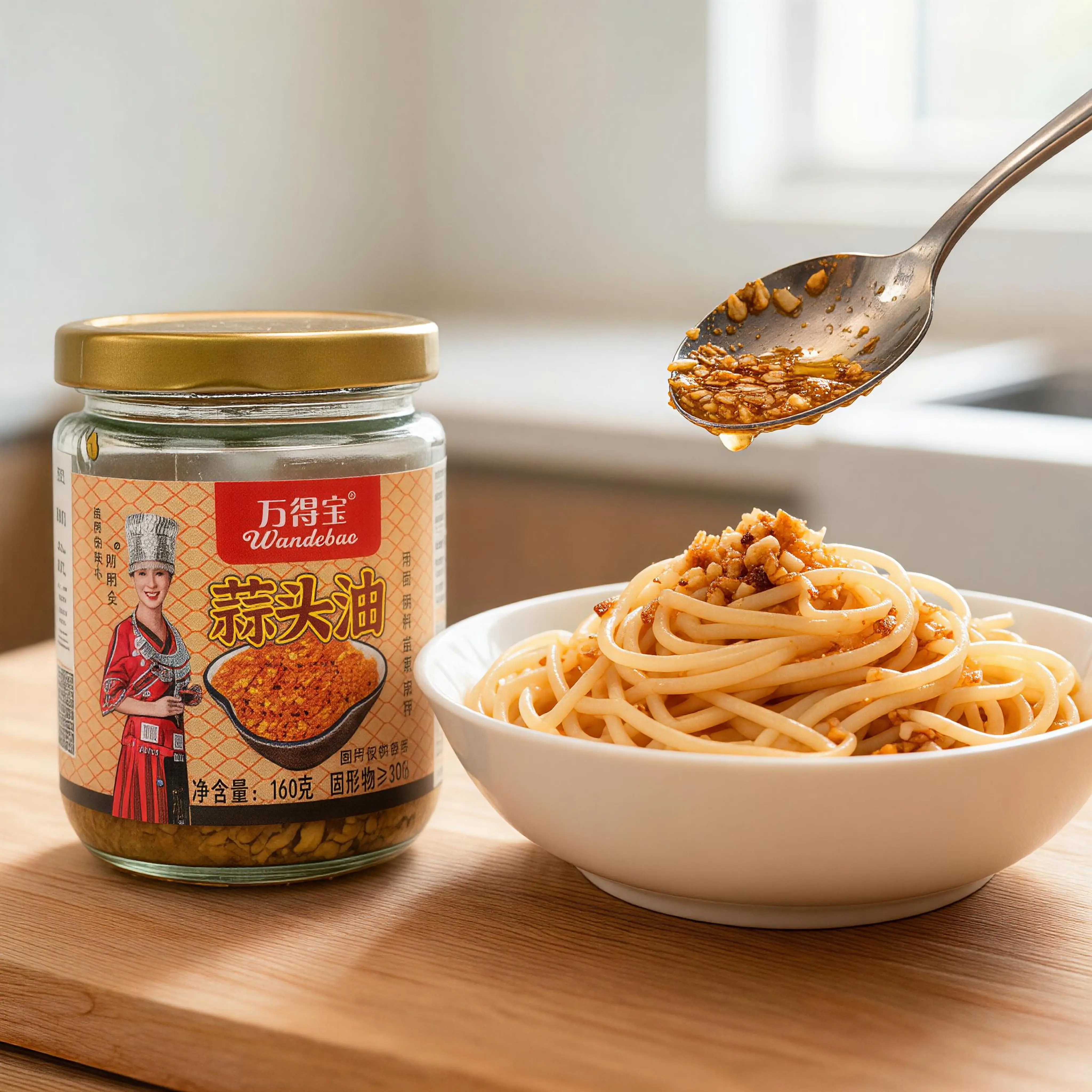 Savory Garlic Infusion Oil Jar 160g – For Noodle Bowls, Stir-Fried Tofu, and Steamed Veggies, Natural Garlic Extract in Pure Vegetable Oil, Adds Depth without Overpowering, Perfect for Everyday Healthy Cooking#backtoschool