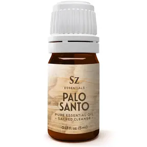 Sz Essentials | PALO SANTO Essential Oil -  Rich & Woody Scent, with Fresh Overtones - 100% Pure and Undiluted - Peruvian Holy Wood - 0.17 Fl (5ml)