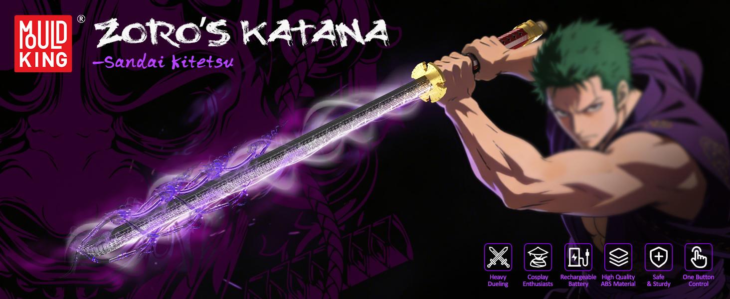 Mould King 10259 Zoro Sword Building Toy, Anime Cosplay Swords with Scabbard and Stand, Buildable Set for Adults/Collection Enthusiasts (1832 Pieces)