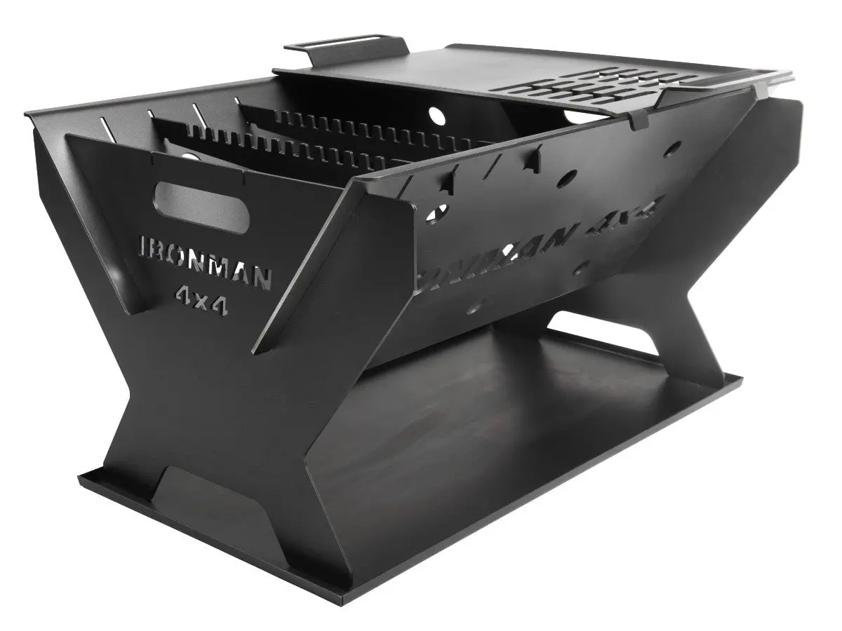 Ironman 4x4 IREPIT0012 Portable Fire Pit - Black, High Quality Garden Fire Pit with Durability, Luxurious Look Texture, Standing Capacity for Generations